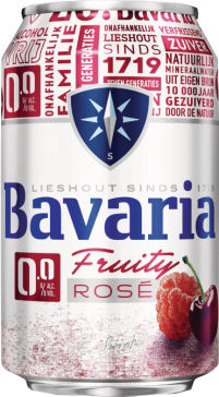 Bavaria 0.0% Fruity Rosé blikje van 0,33 liter Bavaria 0.0% Fruity Rosé blikje van 0,33 liter